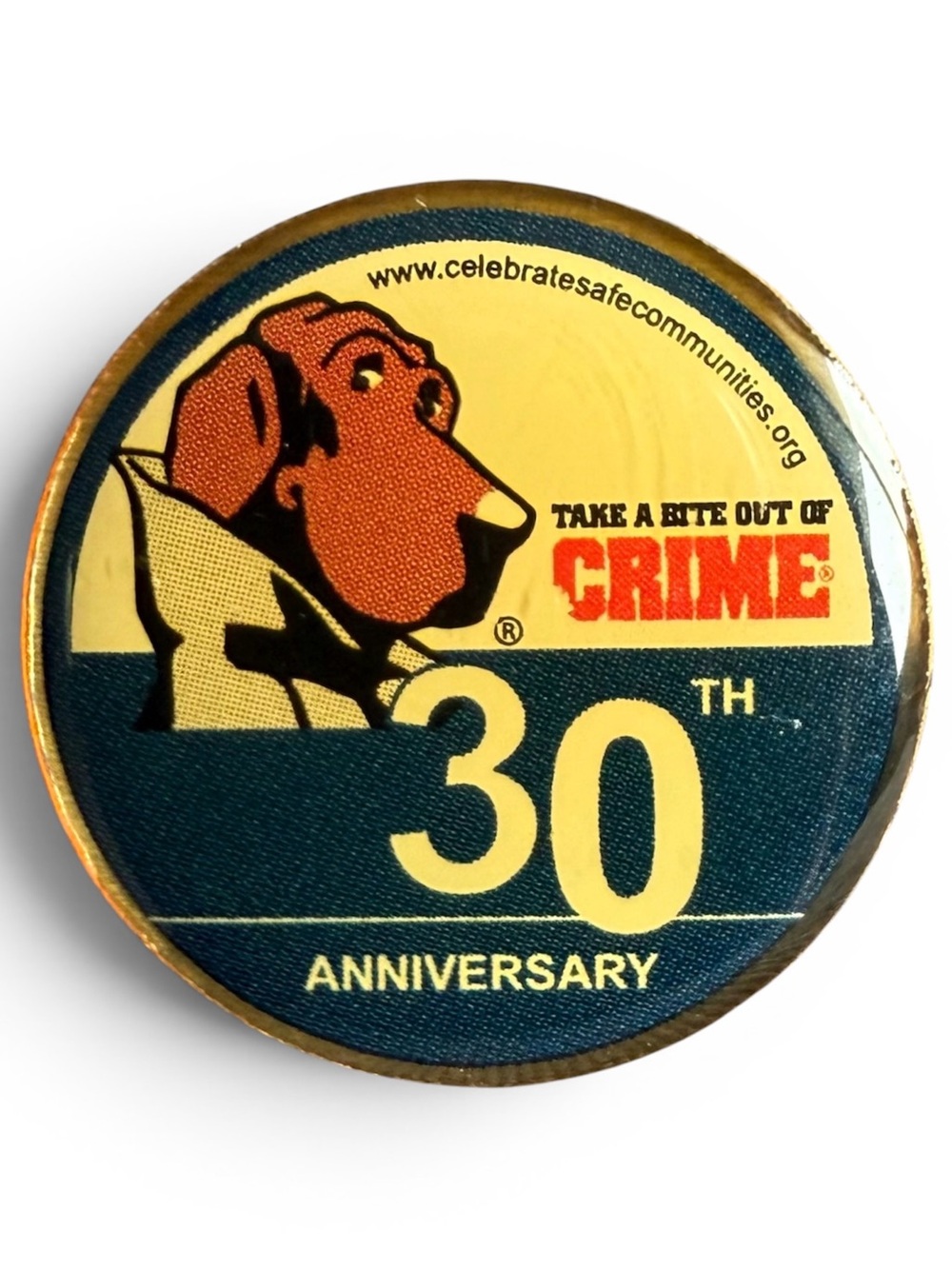 McGruff The Crime Dog Lapel Pin Brooch Take A Bite Out Of Crime 30th Anniversary